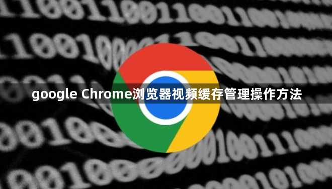 google Chrome浏览器视频缓存管理操作方法1