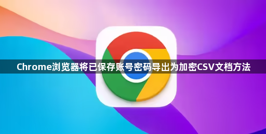 Chrome浏览器将已保存账号密码导出为加密CSV文档方法1
