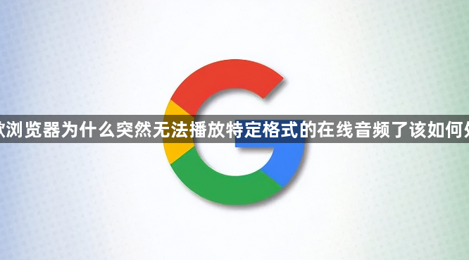谷歌浏览器为什么突然无法播放特定格式的在线音频了该如何处理1