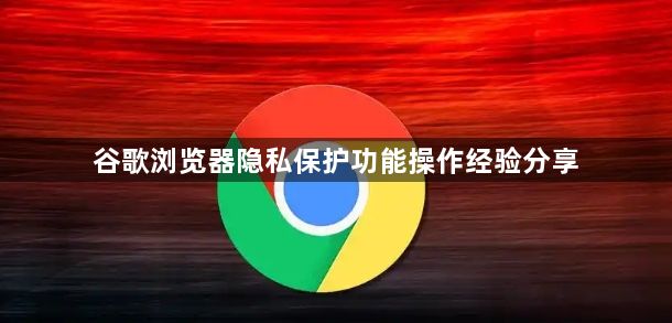 谷歌浏览器隐私保护功能操作经验分享1