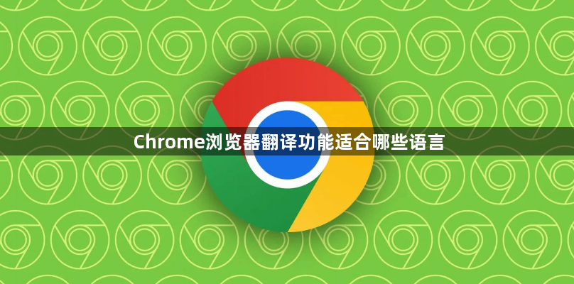 Chrome浏览器翻译功能适合哪些语言1