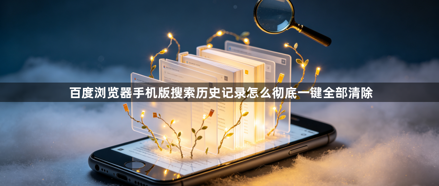 百度浏览器手机版搜索历史记录怎么彻底一键全部清除1