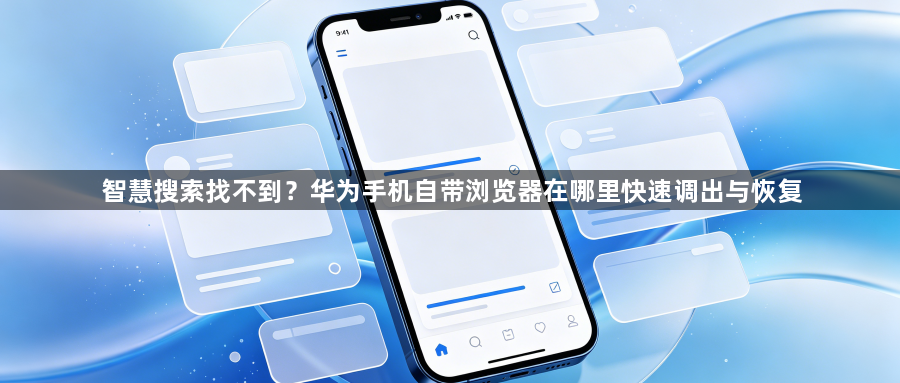 智慧搜索找不到？华为手机自带浏览器在哪里快速调出与恢复1
