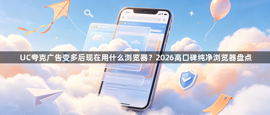 UC夸克广告变多后现在用什么浏览器？2026高口碑纯净浏览器盘点1