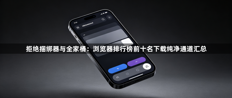 拒绝捆绑器与全家桶：浏览器排行榜前十名下载纯净通道汇总1