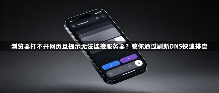 浏览器打不开网页且提示无法连接服务器？教你通过刷新DNS快速排查1