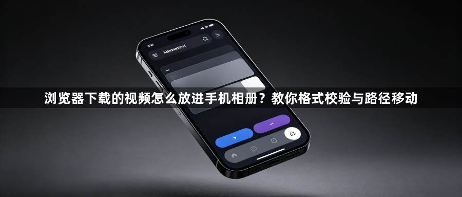 浏览器下载的视频怎么放进手机相册？教你格式校验与路径移动1