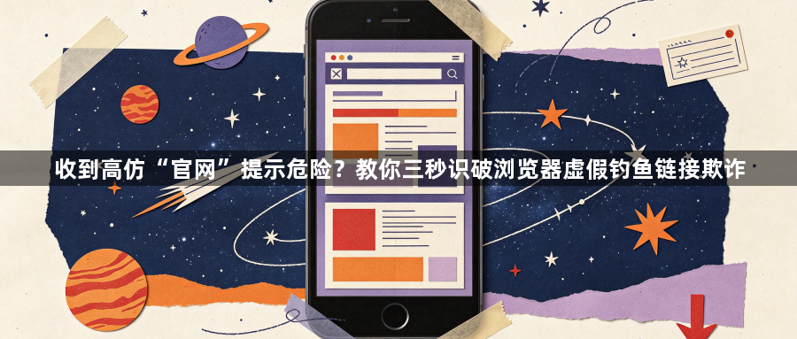 收到高仿“官网”提示危险？教你三秒识破浏览器虚假钓鱼链接欺诈1