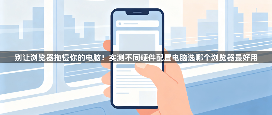别让浏览器拖慢你的电脑！实测不同硬件配置电脑选哪个浏览器最好用1