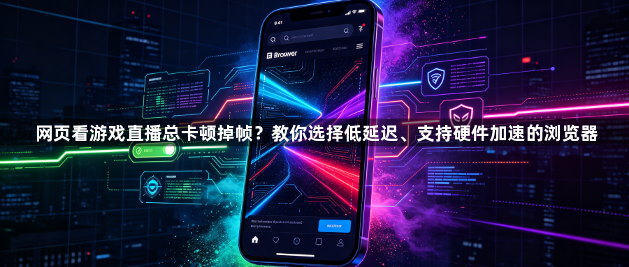 网页看游戏直播总卡顿掉帧？教你选择低延迟、支持硬件加速的浏览器1