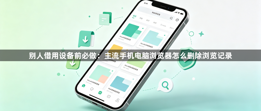 别人借用设备前必做：主流手机电脑浏览器怎么删除浏览记录1