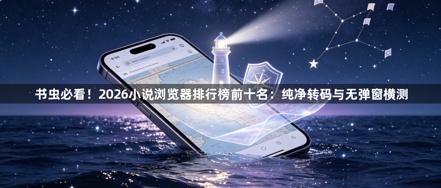 书虫必看！2026小说浏览器排行榜前十名：纯净转码与无弹窗横测1
