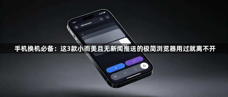 手机换机必备：这3款小而美且无新闻推送的极简浏览器用过就离不开1